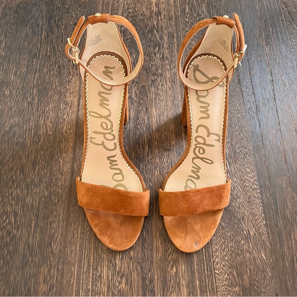 Sam Edelman Yaro Suede Block Heeled Sandals - Picture 4 of 10
